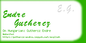 endre guthercz business card